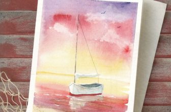 Sailboat Watercolor Card