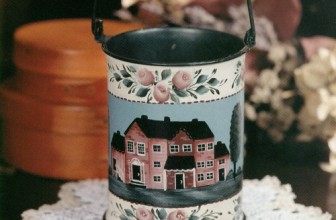 Floral Tin Container